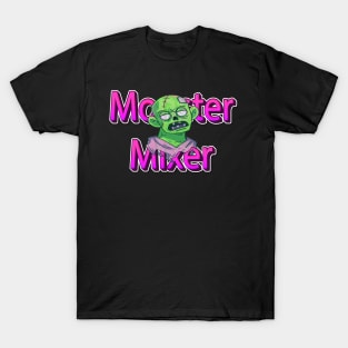 Monster Mixer Funny Zombie No Brains, No Worries Halloween Sarcastic Zombie Banter T-Shirt